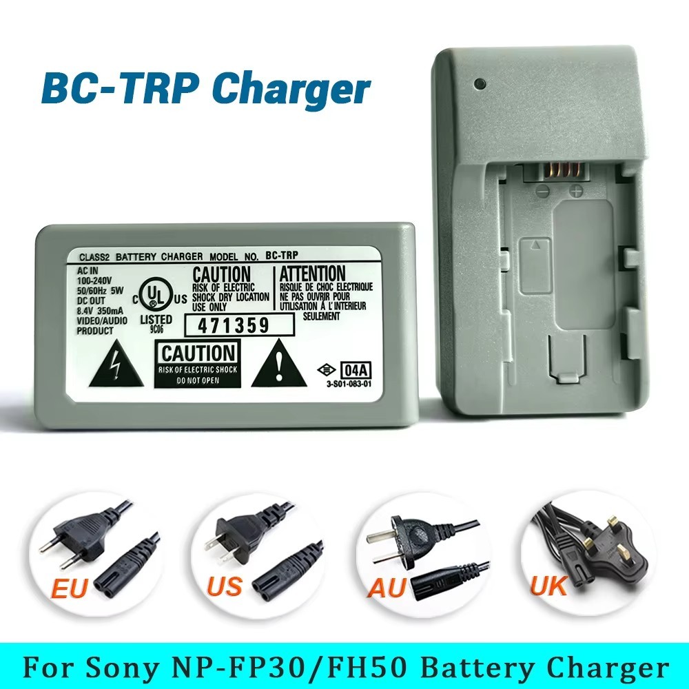 Bộ sạc pin máy ảnh BC-TRP cho Sony NP-FP30, FP50, FP51, FP60, FP70, FP71, FP90, FH30, FH40, FH50, FH