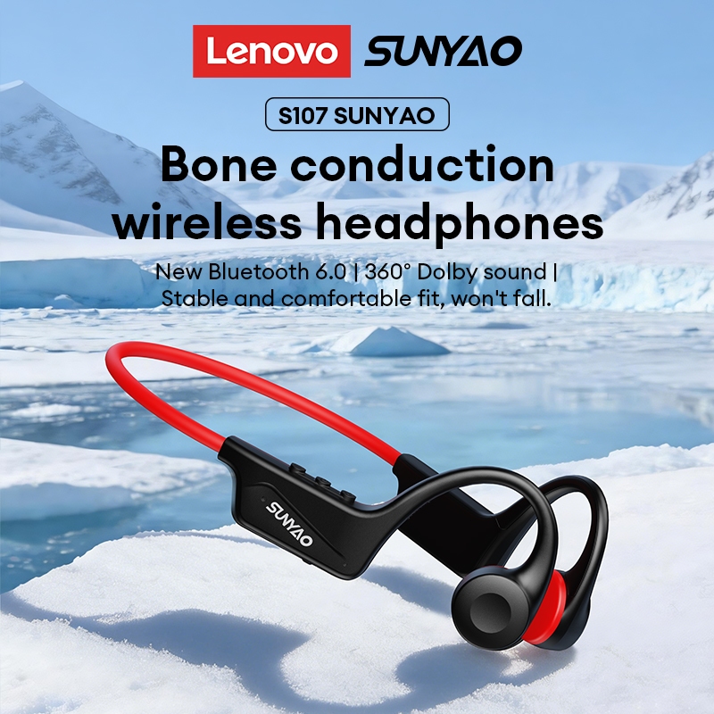 Tai nghe Bluetooth dẫn truyền xương Lenovo SUNYAO S107 Tai nghe thể thao tai mở Bluetooth 6.0 Pin 6 giờ HD Cuộc gọi khử tiếng ồn | BigBuy360 - bigbuy360.vn