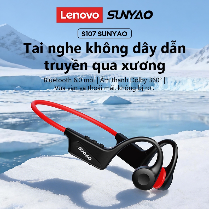 Tai nghe Bluetooth dẫn truyền xương Lenovo Sunyao S107 Công nghệ truyền dẫn hướng Giảm tiếng ồn độ phân giải cao Tuổi thọ pin siêu dài Bluetooth 6.0 | BigBuy360 - bigbuy360.vn
