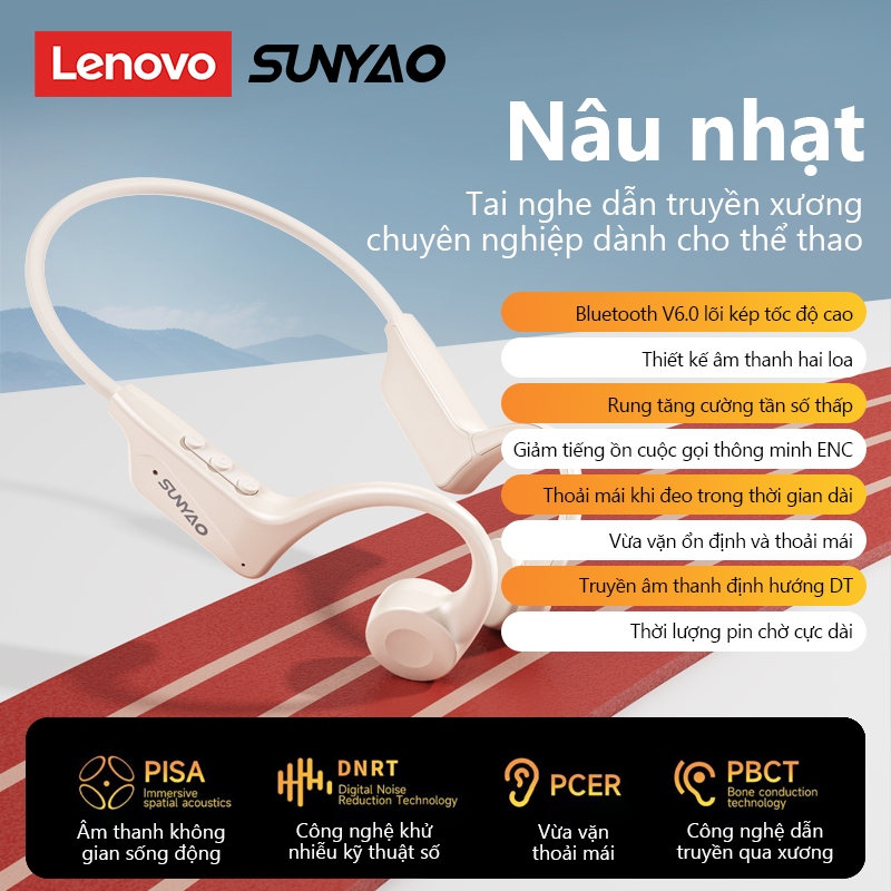 Tai nghe Bluetooth dẫn truyền xương Lenovo Sunyao S107 Công nghệ truyền dẫn hướng Giảm tiếng ồn độ phân giải cao Tuổi thọ pin siêu dài Bluetooth 6.0 | BigBuy360 - bigbuy360.vn
