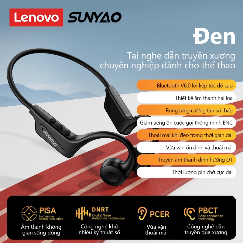 Tai nghe Bluetooth dẫn truyền xương Lenovo Sunyao S107 Công nghệ truyền dẫn hướng Giảm tiếng ồn độ phân giải cao Tuổi thọ pin siêu dài Bluetooth 6.0 | BigBuy360 - bigbuy360.vn