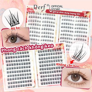 Tự dính mi giả 20 hàng phối hợp 6 loại - Không keo, chiều dài 8-14mm, có thể tái sử dụng + quà tặng mi clip