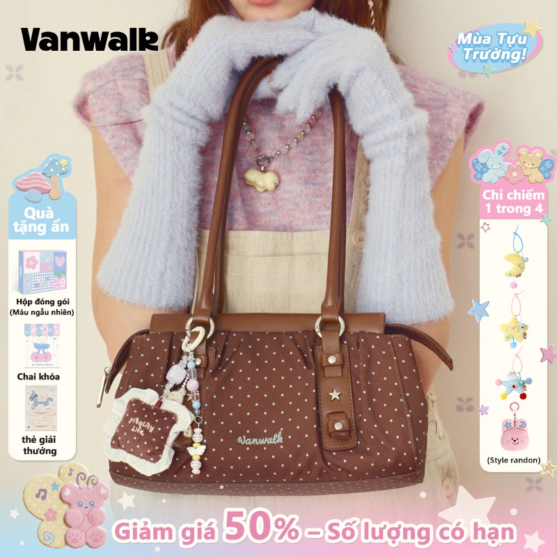 Vanwalk Thiết Kế Thời Trang Tối Giản Thu Đông Túi Đeo Vai Bánh Gạo Nếp Dòng v3004