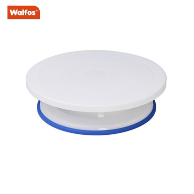 Dụng cụ làm bánh WALFOS, Bàn trang trí bánh có cạnh chống trượt, Bàn xoay bánh nhựa