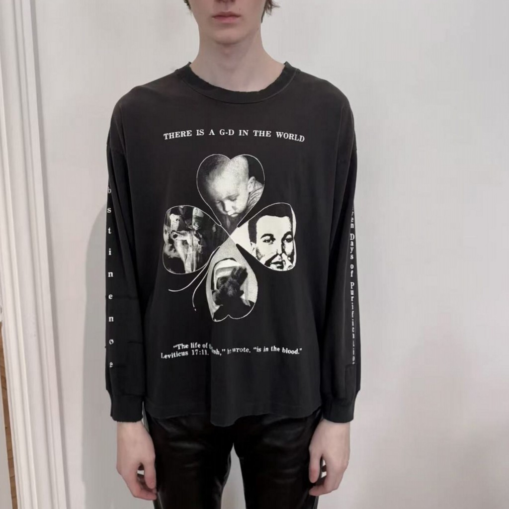 ❤️🆕 Áo thun ERD dài tay giặt và đau khổ cổ điển Oversize CÓ G-D IN THE WORLD Print Tees Top