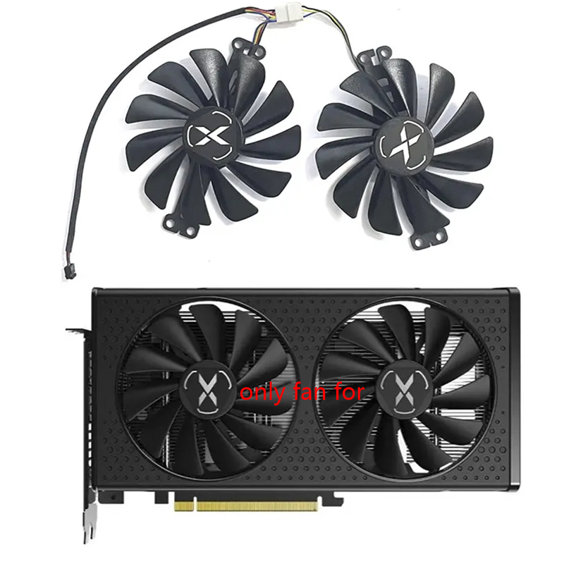 95mm FY010010Quạt Làm Mát M12LPA Cho XFX Speedster SWFT 210 Radeon RX 6600 6600XT Core Chơi Game GPU