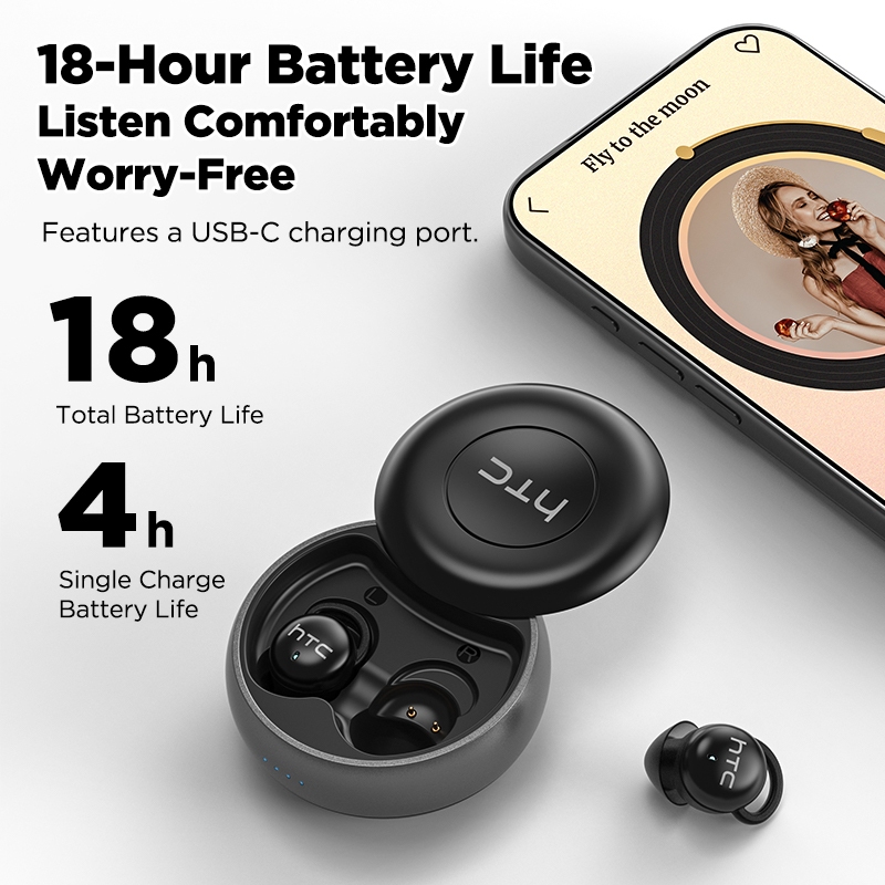 HTC NE91 Tai nghe chống ồn khi ngủ Chống ồn kép (ANC + Vật lý), thiết kế ôm khít 108°, Bluetooth 6.0, chất lượng âm thanh Hi-Fi. | BigBuy360 - bigbuy360.vn