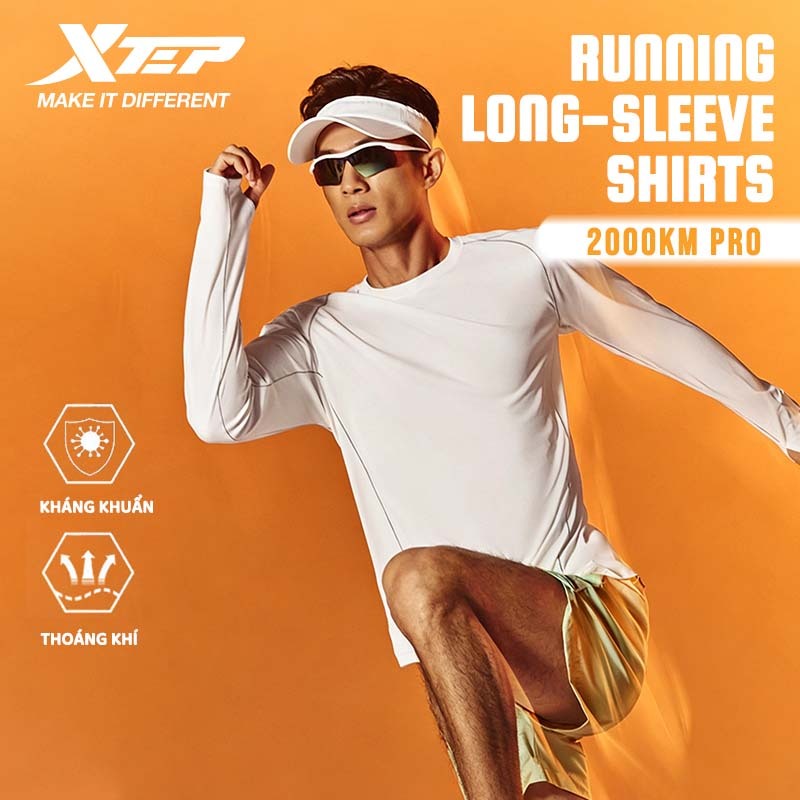 【XTEP】2000KM PRO | Áo chạy bộ khô nhanh cho nam dài tay