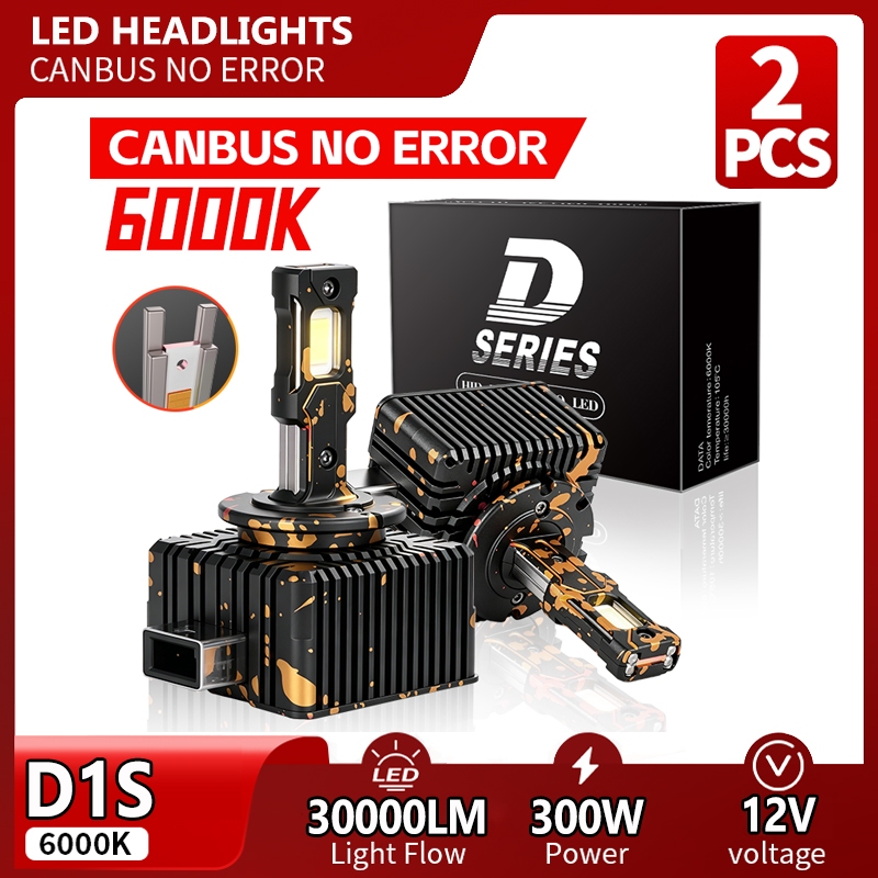 D SERIES D1S D3S D8S Bóng Đèn Pha LED 35W 6000K 12V 1: 1 Cắm Và Chạy Bóng Đèn LED 30 CSP Chip 600% S