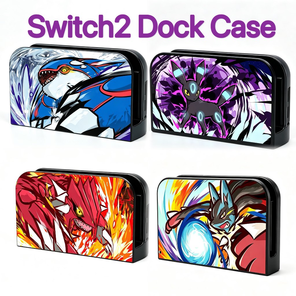 Ốp lưng Switch2 Dock Station, Nintendo Switch 2 DOCK Station Pokemon Theme Cover Hard Case tương thí
