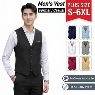 Áo Vest nam cổ chữ V trang trọng dành cho doanh nhân Slim Fit trơn công sở đám cưới Tuxedo Áo ghi lê Plus Size