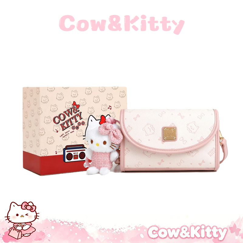 Cow&Kitty/BORRY ROSA Túi đeo chéo màu hồng Túi xách phong cách  Hello Kitty Lựa chọn quà sinh nhật t