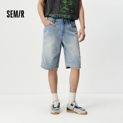 Semir Làm Mát Quần Short Denim Nam Mùa Hè 2026 Nhẹ Thư Giãn Thẳng Vintage Giặt Quần Short Dài