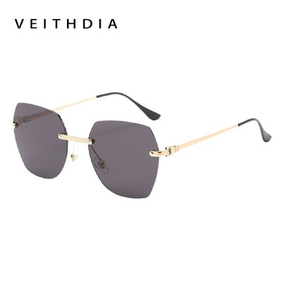 VEITHDIA Kính Mát Chống Tia UV400 Không Vành Mới Dành Cho Nam Nữ Kính Mát Lái Xe Kim Loại Hợp Thời Trang Cho Tiệc Ngoài Trời SH7176