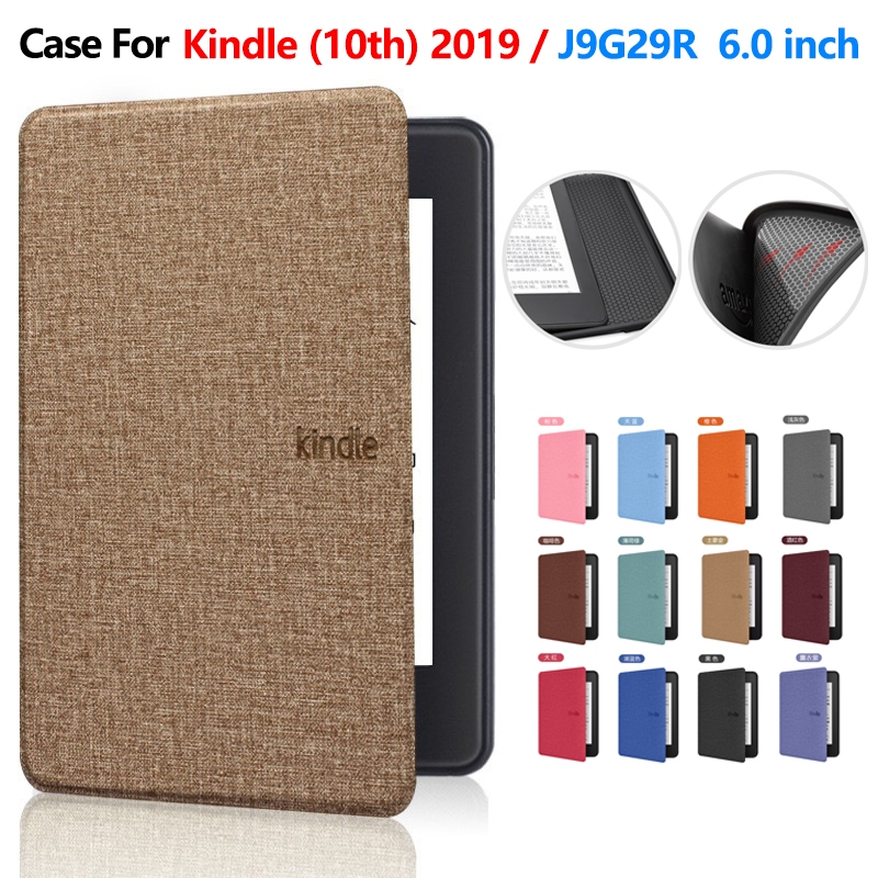 Dành Cho Kindle (Thế Hệ Thứ 10) 2019 6.0 inch J9G29R Thời Trang Màu Vải Kết Cấu Flip Cover E-Book Ca