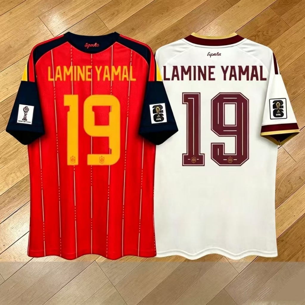 World Cup 2026 YAMAL Jersey PEDRI Áo bóng đá Tây Ban Nha Đội tuyển quốc gia Sân khách Quạt ngắn tay