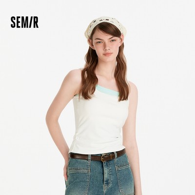 Semir Làm Mát Có Đệm Tank Top Nữ Mùa Hè Cổ Chữ U Mỏng Thường Ngày Lớp Top