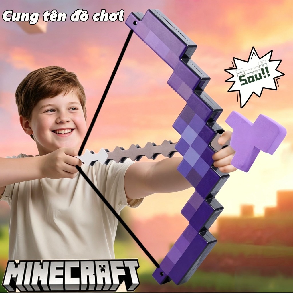 Mô hình cung tên Minecraft đồ chơi - Đồ chơi nhập vai chi tiết cho người hâm mộ