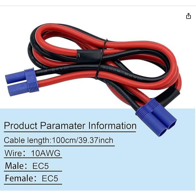 EC5 Nam Sang EC5 Nữ, EC5 Nam Sang EC5 Nam / EC5 Nữ Sang EC5 Nữ Kết Nối Dây Adapter Với 10awg 50cm / 