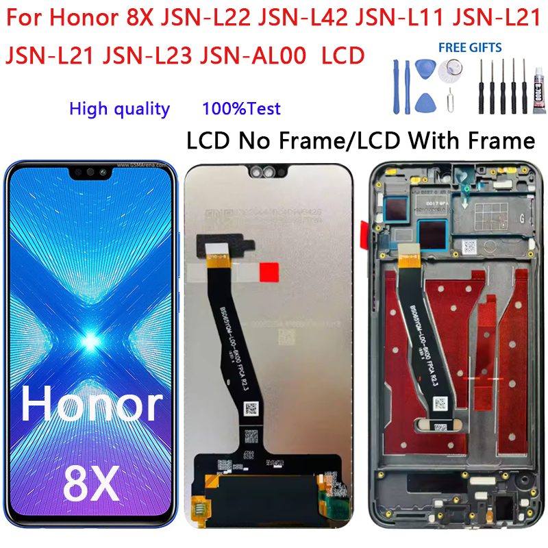 Dành Cho Honor 8X JSN-L22 JSN-L42 JSN-L11 JSN-L21 JSN-L21 JSN-L23 JSN-AL00 LCD Bộ Số Hóa Màn Hình Cả