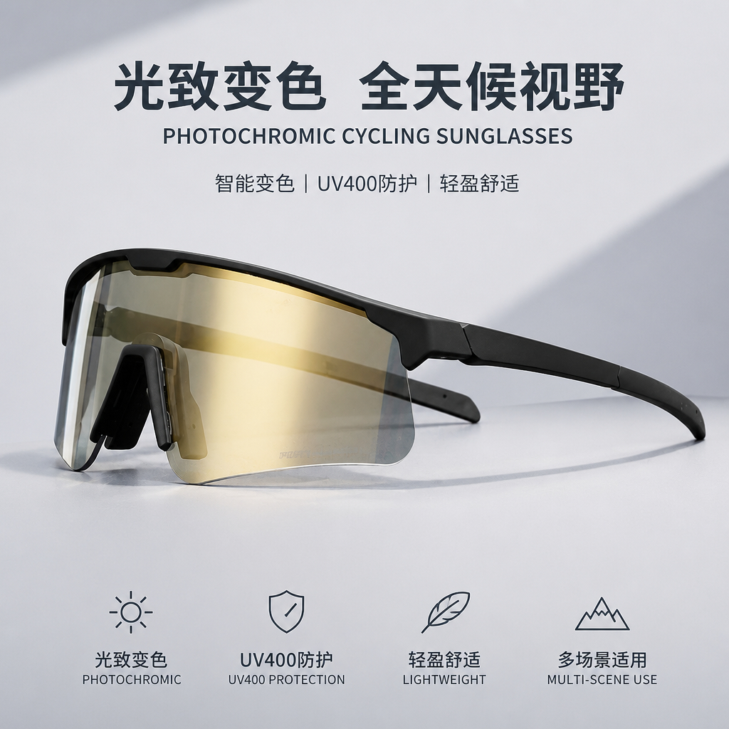 ELICIT Photochromic Kính Đi Xe Đạp UV400 MTB Road Kính Mát Xe Đạp Nam Nữ Thể Thao Ngoài Trời Chạy Bộ