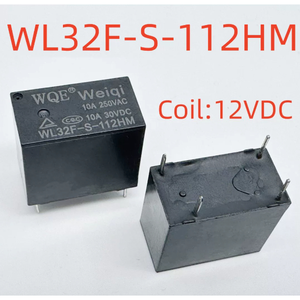 Rơle 4 chân 10A chính hãng hoàn toàn mới WL32F-S-105HM / 112HM / 12HM1N 32F-1A