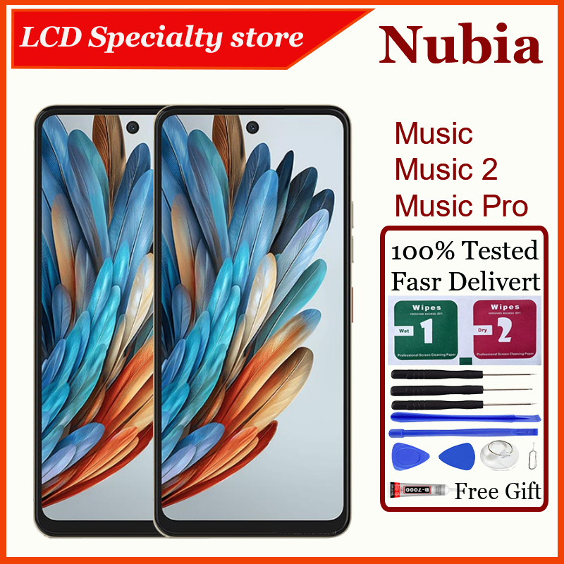 Dành cho Nubia Music Music Music 2 Music Pro Màn hình LCD Màn hình cảm ứng có khung thay thế