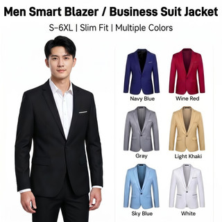 Nam Plus Size Blazer Công Sở Trang Trọng, Thích Hợp Đi Làm Và Đám Cưới