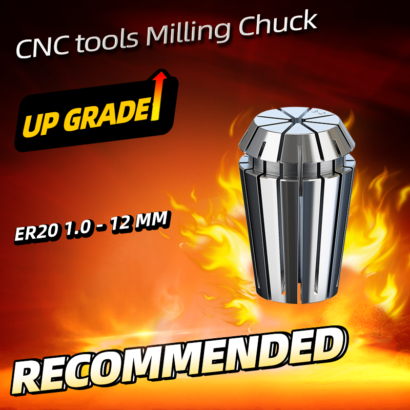 AA Lớp ER20 Lò Xo Collet Chuck Radial Runout 0.008mm 1.0mm-12.0mm CNC Gia Công Trung Tâm Khắc Máy Co