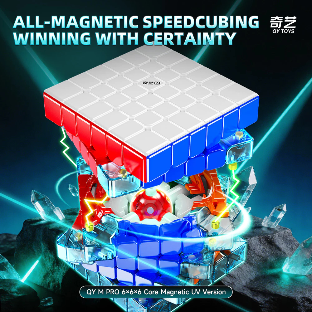 QiYi M Pro V2 6x6 5x5 4x4 Lõi bi Khối từ tính UV Chuyên nghiệp QiYi M Pro V2 6x6 Core Khối lập phươn