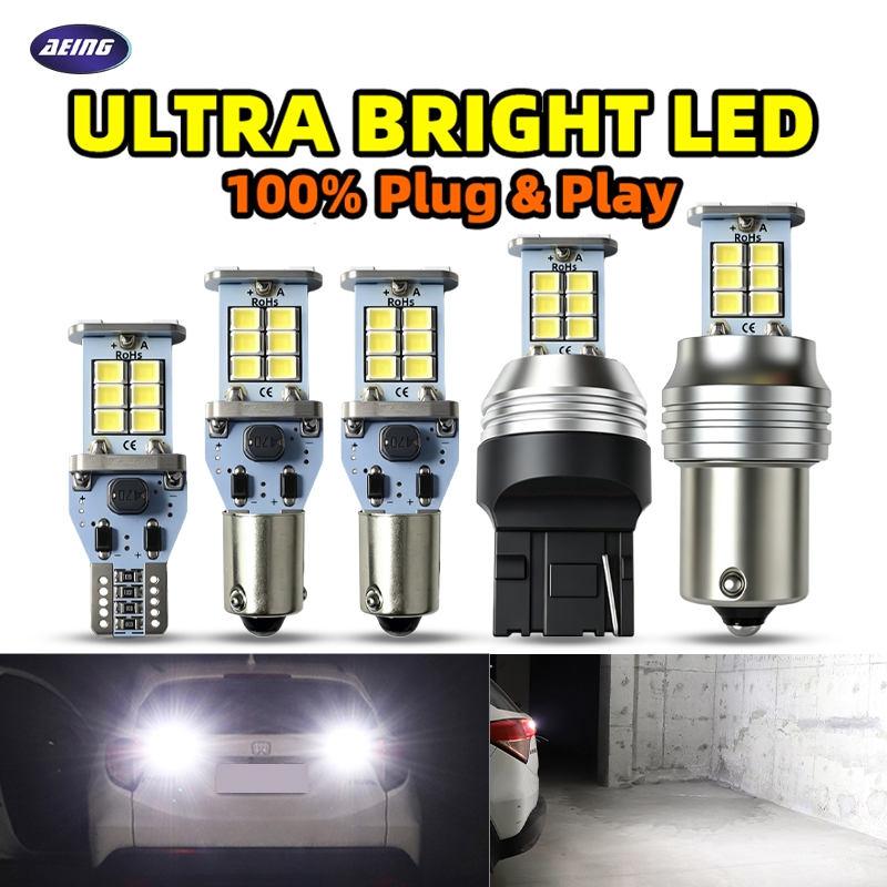 2 Chiếc W16W T15 Đèn Led Ngược Blubs Đèn Dự Phòng P21W 1156 Ba15S 7440 W21W BAX9S H6W BAY9S H21W Can