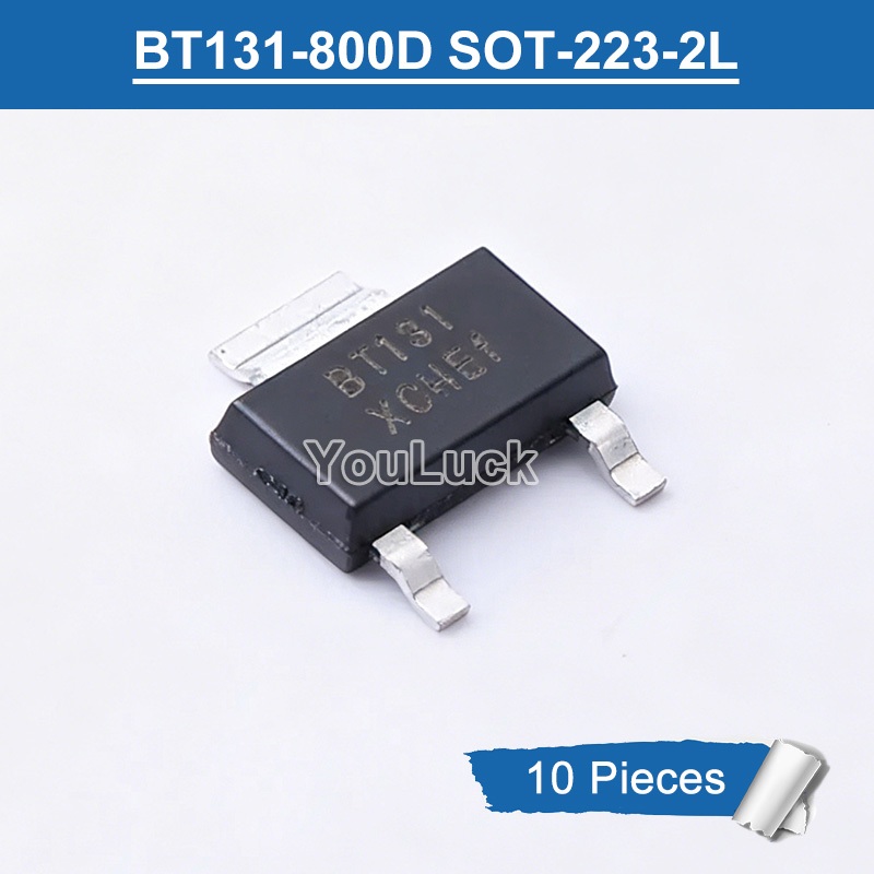 10 Chiếc BT131-800D BT131 SOT-223-2L SMD 1A / 800V Triac Mới Chính Hãng