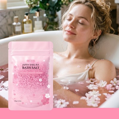 LAIKOU Nhật Bản Sakura Muối Tắm 100g Muối Đá Epsom Tẩy Tế Bào Chết Toàn Thân Dưỡng Nuôi Dưỡng Làm Mịn Chăm Sóc Cơ Thể Mềm Hoa Thơm Nhà Spa Tắm Muối Gói