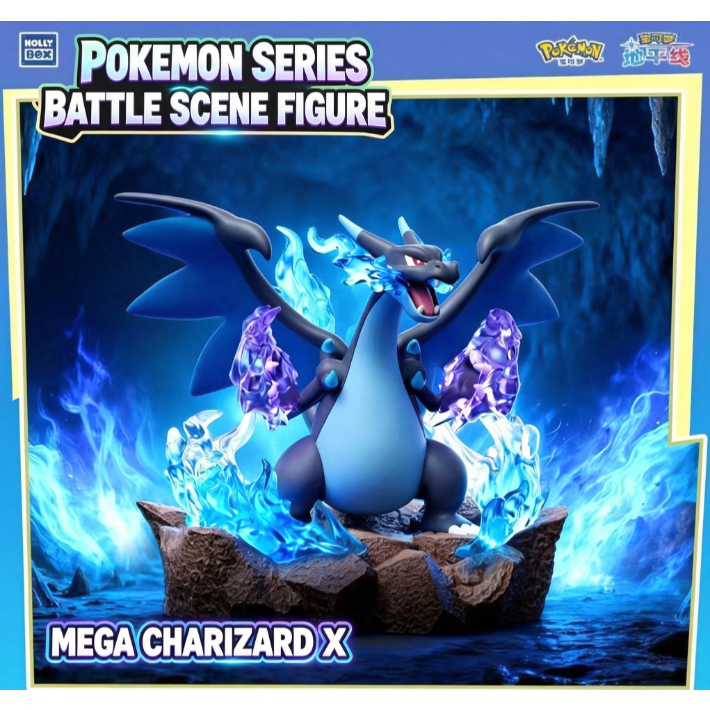 Mega Charizard X Tyranitar Gengar Lucario Gardevoir Metagross 6cm Đèn LED Pokemon Trận Hình Anime Bà