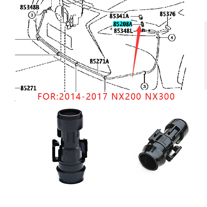 Thích hợp cho Lexus NX200 NX200T NX300H Đèn pha phun nước làm sạch phun nước thực thi 14-21 mẫu