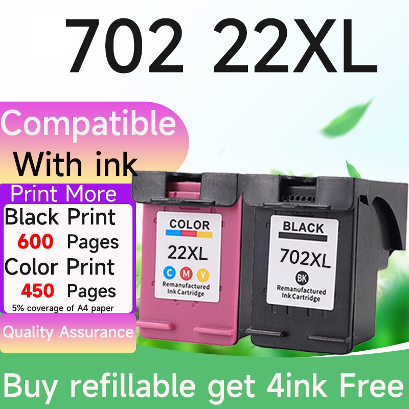 Hộp mực HP702 màu đen HP22 màu HP702 22xl tương thích Tương thích với HP Officejet j3606 j3600 j3608