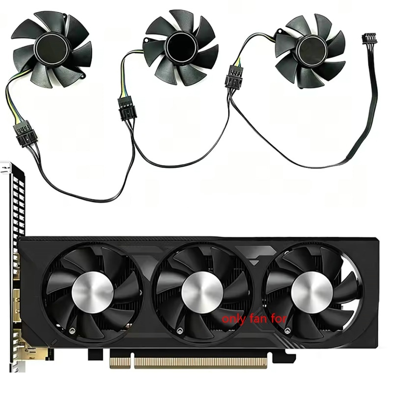 Quạt Card Video FS1250-S2053A Cho Gigabyte RTX 4060 PROFILE THẤP 46MM RTX4060 4Pin Card Đồ Họa Thay 