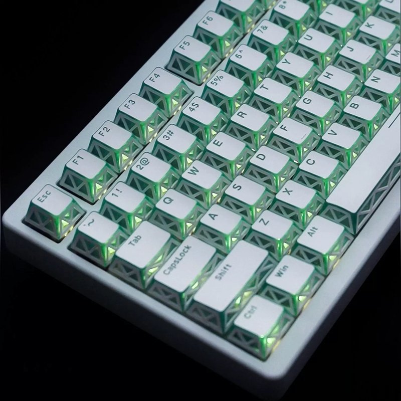 [Chỉ Keycap] Bóng Gấp Rỗng Keycap Xanh 130 Phím Cho Cherry MX Switch Bàn Phím Cơ Keychron / RK61 / G