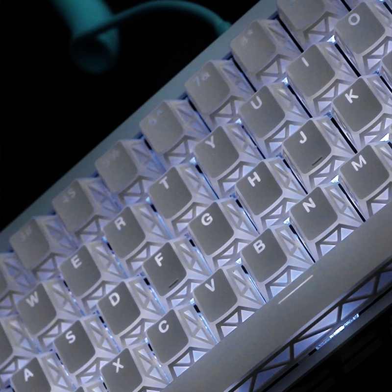 [Chỉ Keycap] Bóng Gấp Rỗng Keycap Trắng 130 Phím Cho Cherry MX Switch Bàn Phím Cơ Keychron / RK61 / 