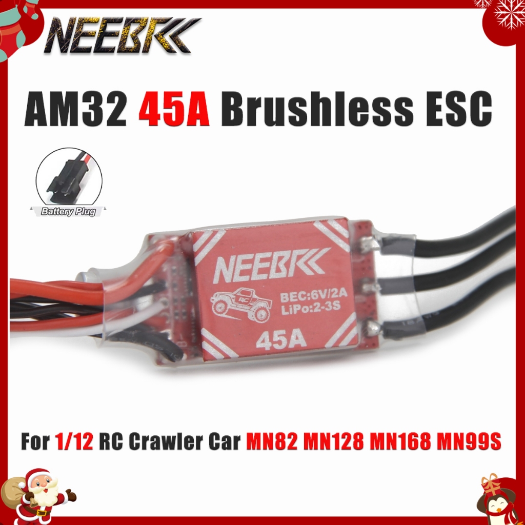 MỚI NEEBRC AM32 45A Không Chổi Than ESC Outrunner Chống Thấm Nước ESC 2-3S Cho 1 / 12 MN82 MN99S MN1
