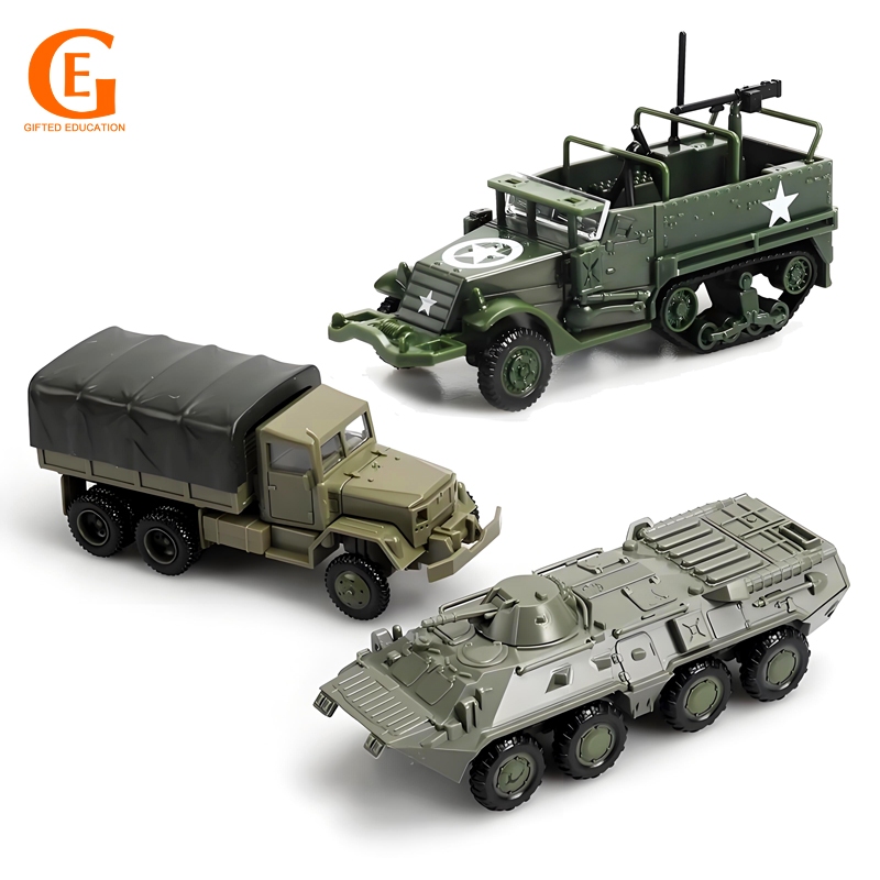Tỉ Lệ 1: 72 Xe Quân Sự Mô Hình M3 Nửa Đường M35 Xe Tải BTR80 Giáp Tàu Sân Bay 4D Nhựa Lắp Ráp Đồ Chơ