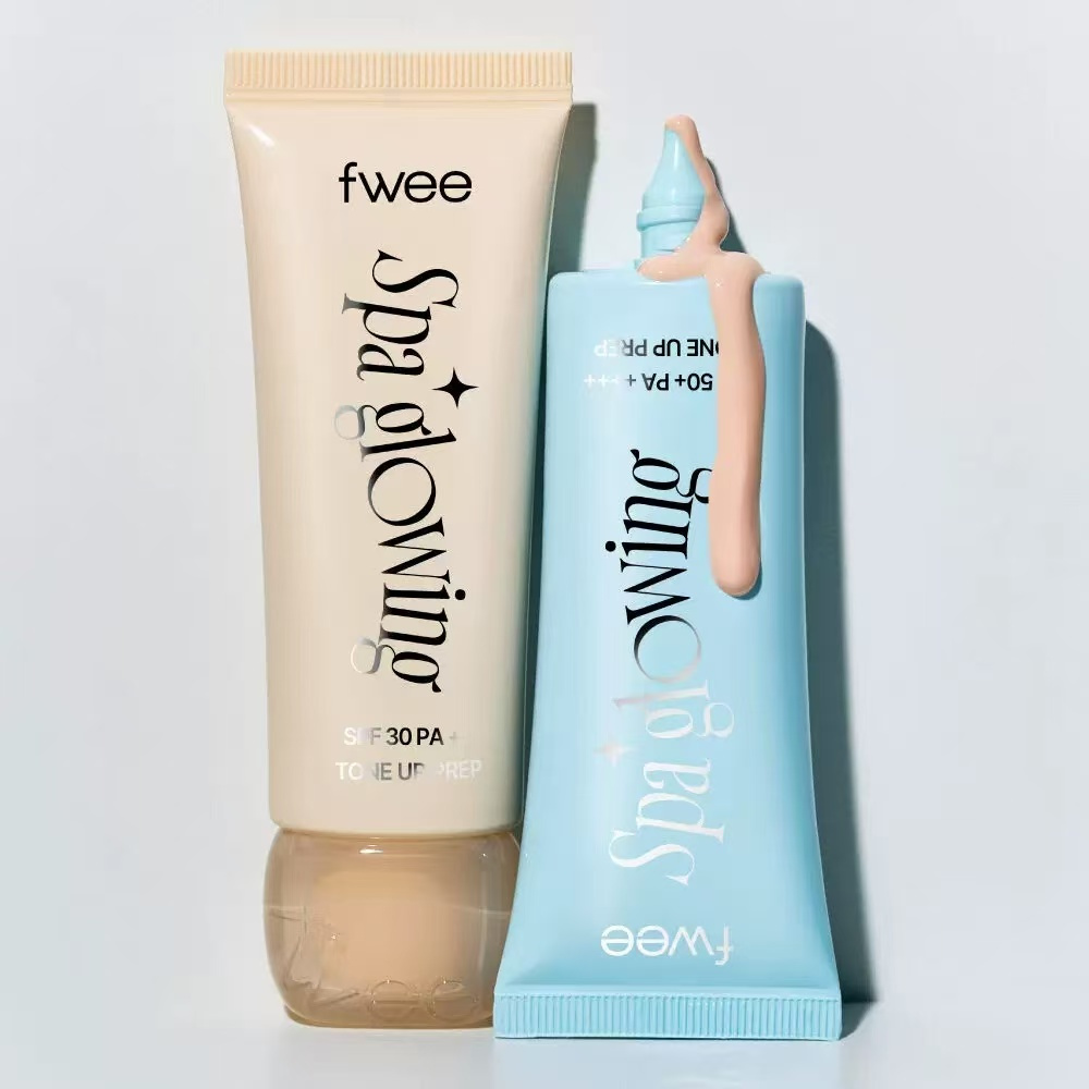 Fwee Spa Glowing Tone Up Prep, kem chống nắng tạo tông màu fwee, kem lót trang điểm fwee, kem dưỡng 