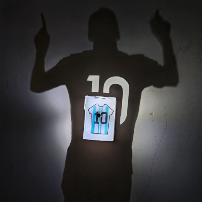 Ngôi sao bóng đá World Cup Messi Light Shadow Light No. Quạt đèn ngủ 10 Jersey Quà tặng sinh nhật sá