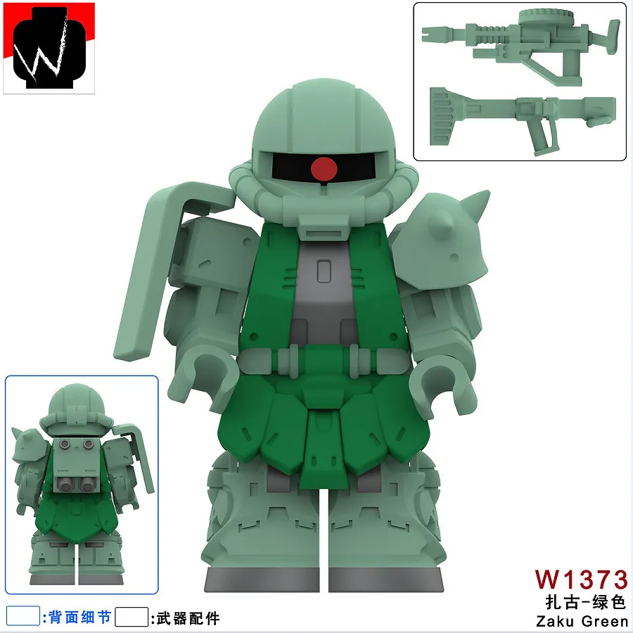 Tương thích với Lego Goda Green Zhanu Sazabi Niu Goda Mecha Lắp ráp Khối xây dựng Minifigures Nhân v