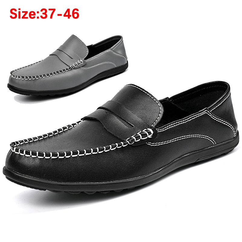 Size 37-46 Nam Mềm Da Bò Lười Giày Lái Xe