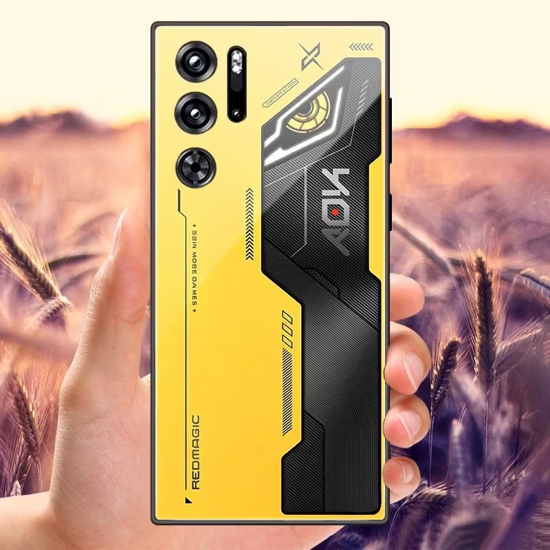 Dành Cho Nubia Red Magic 9 Pro Ốp điện thoại RedMagic 9S Pro Plus Kính Cường Lực Mặt Sau Màu Đỏ Magi