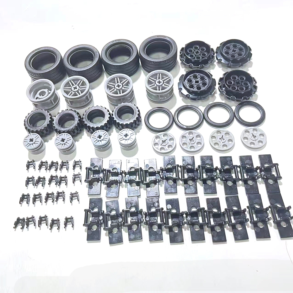 68 Chiếc Công Nghệ Khối Xây Dựng Phần Lốp Xe Ô Tô Theo Dõi Lớn Khối Xây Dựng Hạt Nhỏ Phần Gói 44309 
