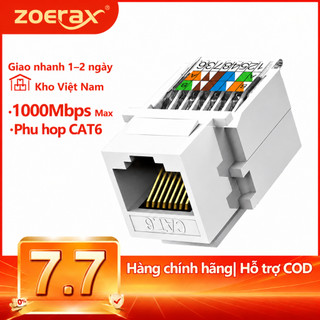 ZoeRax 1PCS Cat6 RJ45 Mô-đun Ethernet Keystone không cần dụng cụ Đầu nối mạng Giắc cắm nữ Bộ chuyển đổi tường Bộ ghép nối màu trắng