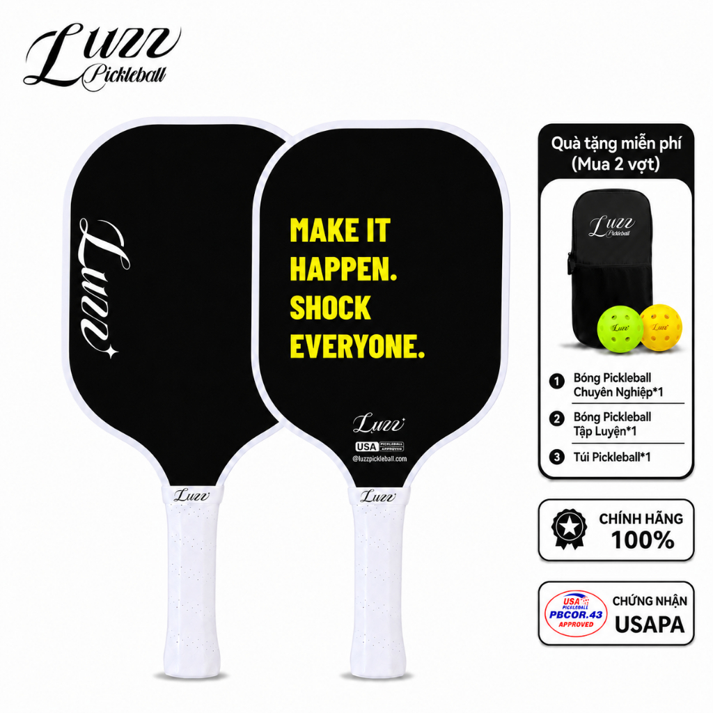 LUZZ Vợt Pickleball Shock T700 Sợi Carbon (16mm)