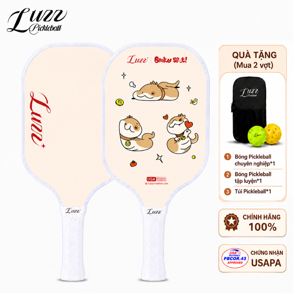 Luzz Pickleball Paddle Snake Spot T700 Carbon Fiber (16mm)